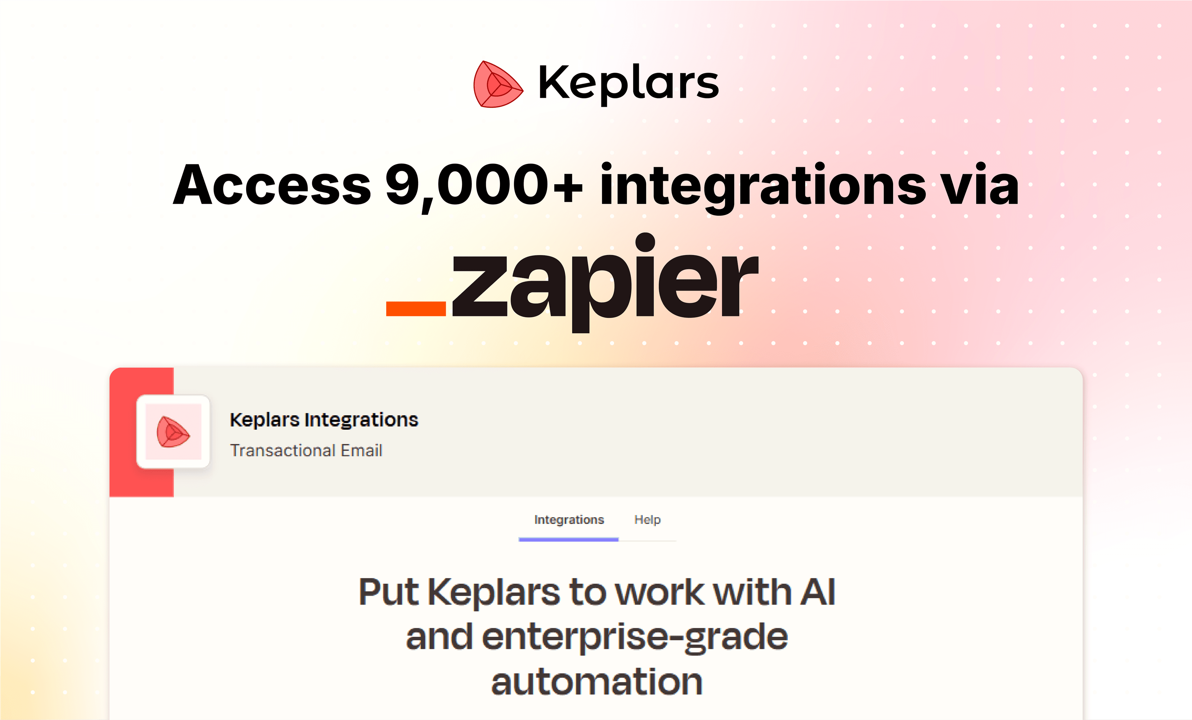Keplars + Zapier: Connect Email Infrastructure to Thousands of Applications